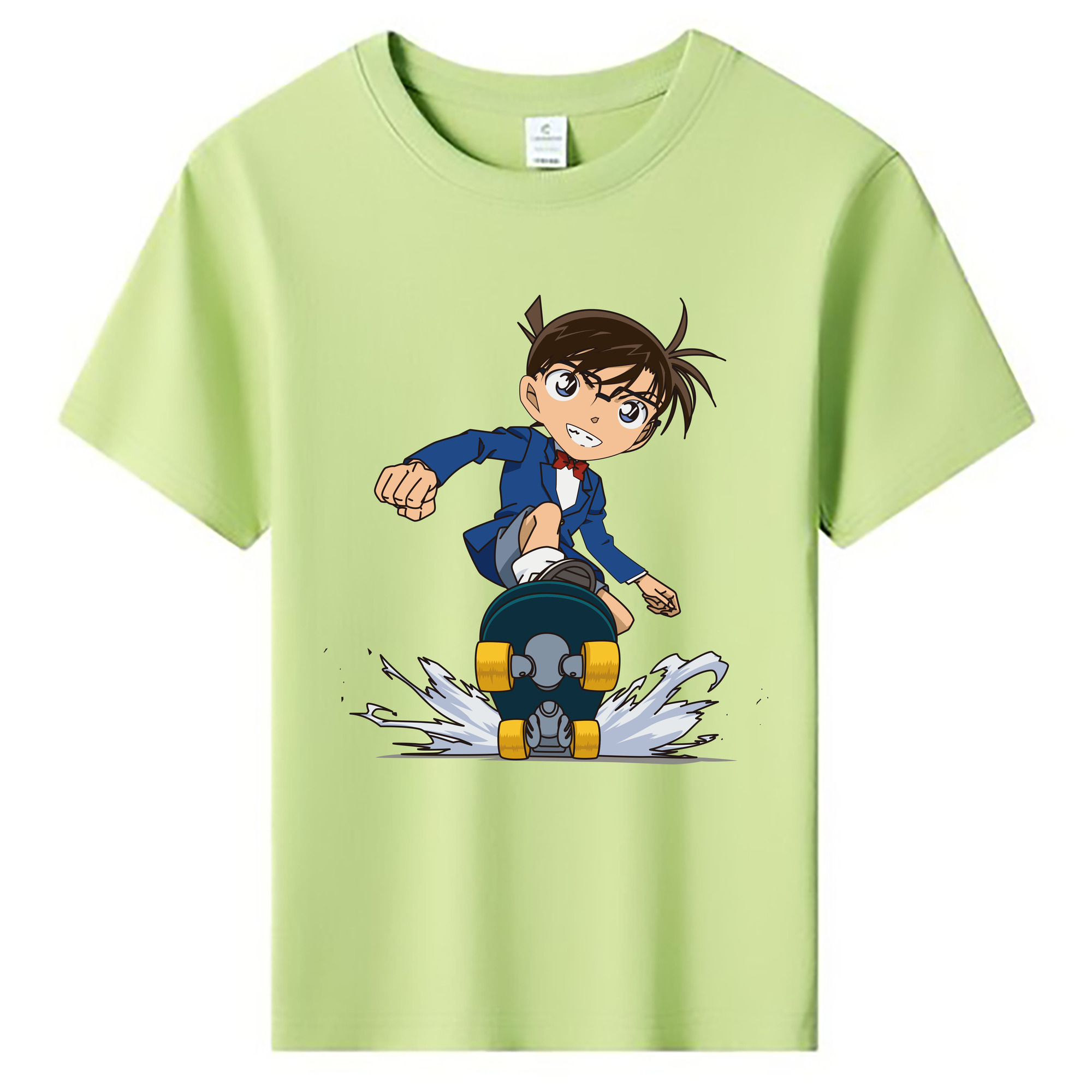 （画像用） 名探偵コナン 江戸川 コナン Detective Conan Conan Edogawa 綿100％キッズTシャツ（フロントプリント）